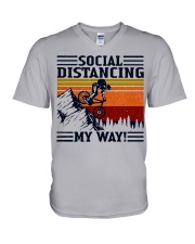 Social Distancing V-Neck T-Shirt tile