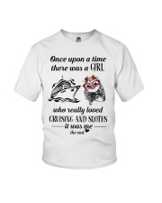 Once Upon A Time A Girl Loved Cruising And Sloths Youth T-Shirt tile