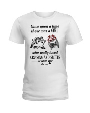 Once Upon A Time A Girl Loved Cruising And Sloths Ladies T-Shirt tile