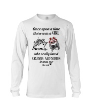 Once Upon A Time A Girl Loved Cruising And Sloths Long Sleeve Tee tile