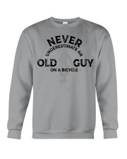 Never underestimate an old guy with bicycle Crewneck Sweatshirt tile