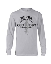 Never underestimate an old guy with bicycle Long Sleeve Tee tile