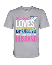 This Girl Loves Cruising With Her Husband V-Neck T-Shirt tile