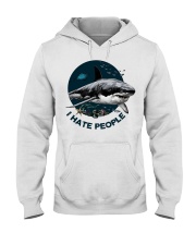 I Hate People Shark Hooded Sweatshirt front
