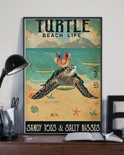Turtle Sandy Toes And Salty Kisses 11x17 Poster lifestyle-poster-2