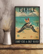 Turtle Sandy Toes And Salty Kisses 11x17 Poster lifestyle-poster-3