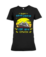 I sip and cruise Premium Fit Ladies Tee tile