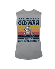 Never underestimate an old man Mountain bike Sleeveless Tee tile