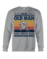 Never underestimate an old man Mountain bike Crewneck Sweatshirt tile