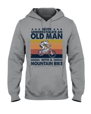 Never underestimate an old man Mountain bike Hooded Sweatshirt tile