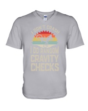 I dont' crash V-Neck T-Shirt tile