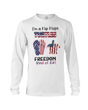 I'm A Flip Flops Turtles Freedom Kind Of Girl Long Sleeve Tee tile