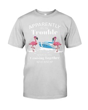 Flamingo Cruising trouble Premium Fit Mens Tee tile