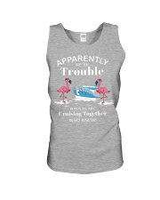 Flamingo Cruising trouble Unisex Tank tile