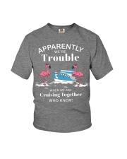 Flamingo Cruising trouble Youth T-Shirt tile
