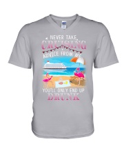 Never Take Cruising Advice From Me V-Neck T-Shirt tile