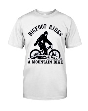 Bigfoot Rides A Mountain bike Classic T-Shirt front