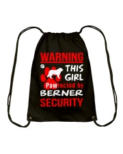 Girls Protected By Berner Dog Drawstring Bag thumbnail