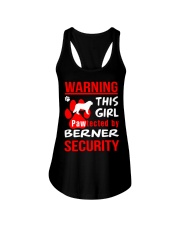 Girls Protected By Berner Dog Ladies Flowy Tank thumbnail