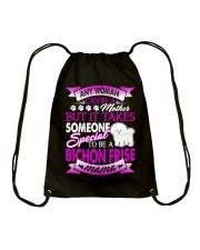 Bichon Frise Dog Mama Drawstring Bag thumbnail