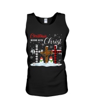 Christmas begins with Christ Snowman Unisex Tank thumbnail