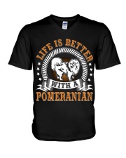 POMERANIAN POMERANIAN POMERANIAN POMERANIAN V-Neck T-Shirt thumbnail