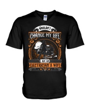 ELECTRICIAN ELECTRICIAN ELECTRICIAN ELECTRICIAN V-Neck T-Shirt thumbnail