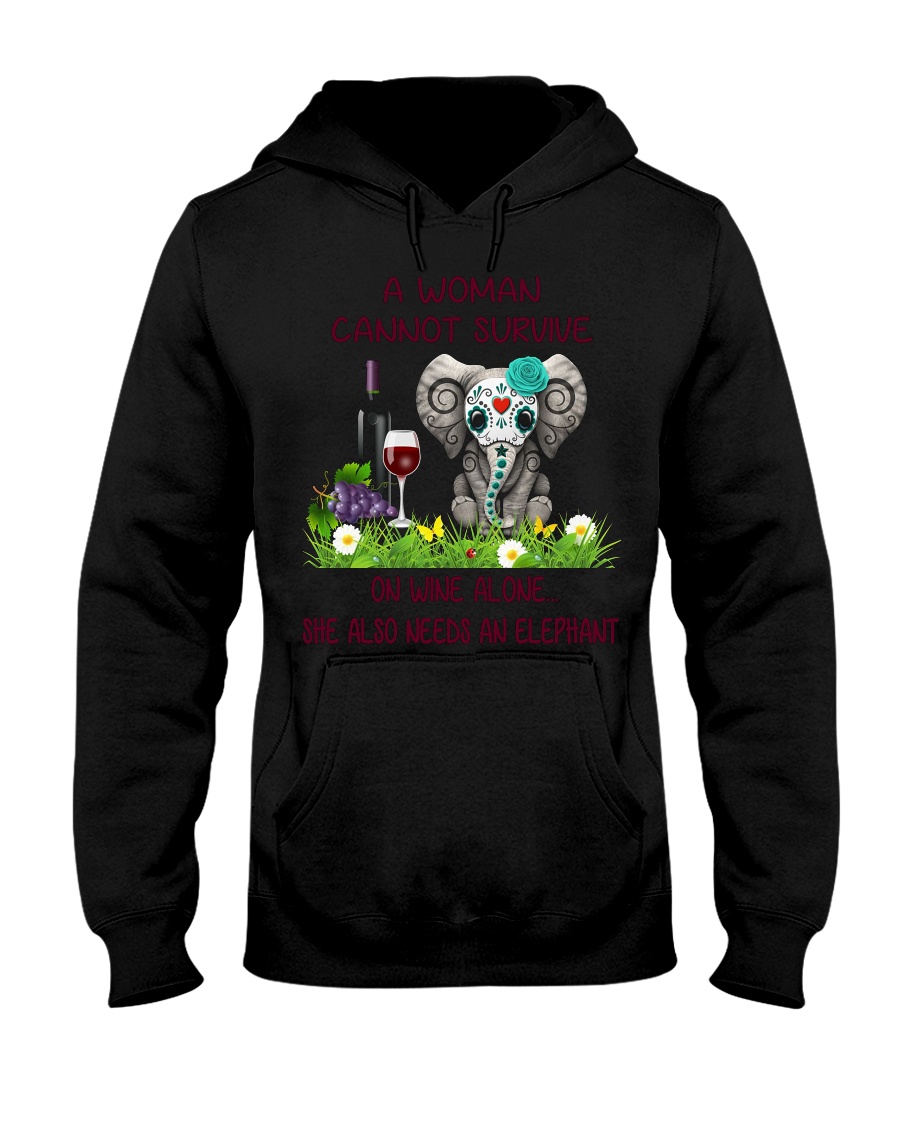 Elephant Elephant Elephant Elephant Elephant - Tee Hooded Sweatshirt