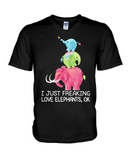 Elephant Elephant Elephant Elephant Elephant - Tee V-Neck T-Shirt thumbnail