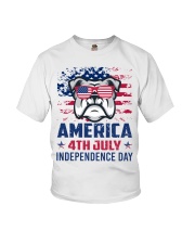 BULLDOG Happy 4th of July - 4th July Youth T-Shirt thumbnail