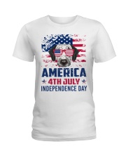 Dalmatian Happy 4th of July - 4th July Ladies T-Shirt thumbnail