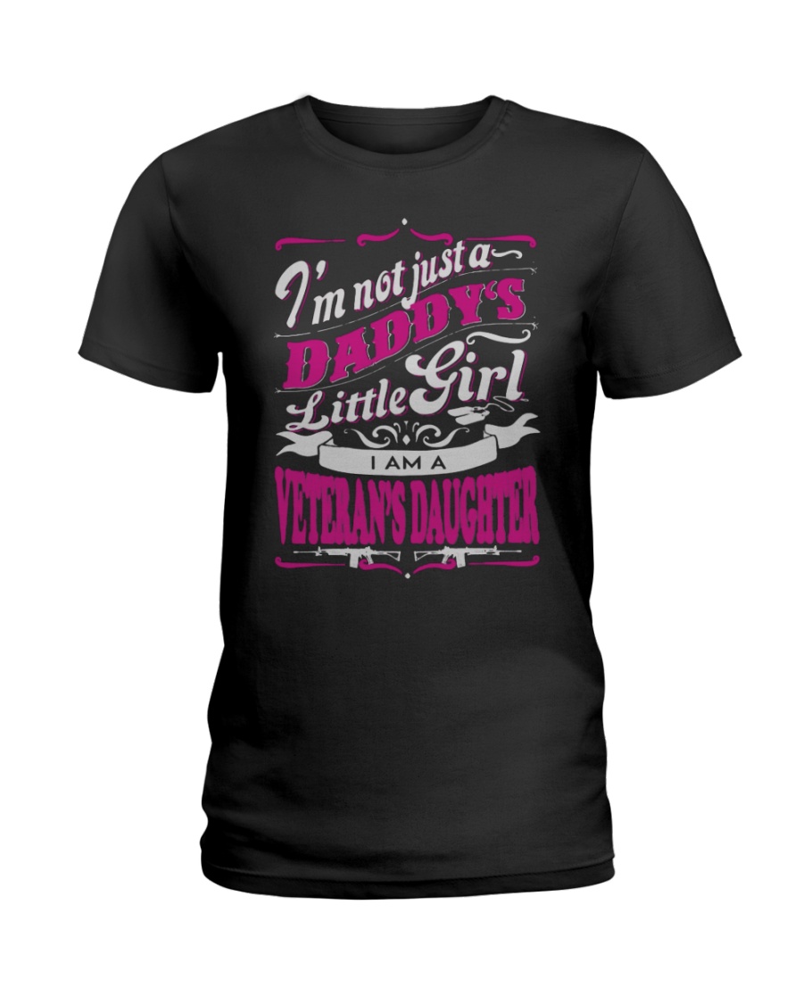 Daddy Little Girl Veteran's daughter t-shirt Ladies T-Shirt