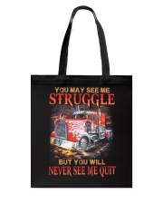 Trucker Never Quit Tote Bag thumbnail