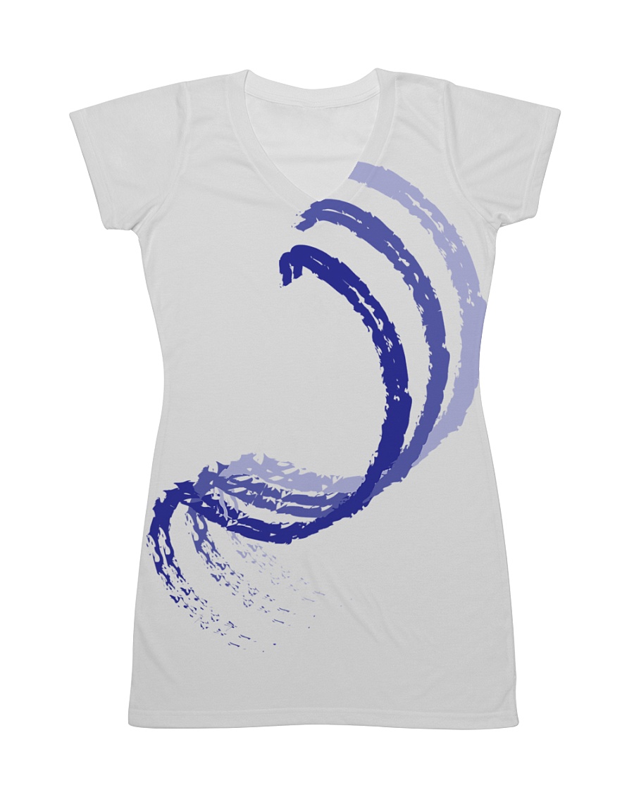 Blue Curves All-over Dress