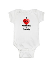 I love my mommy and daddy Onesie front
