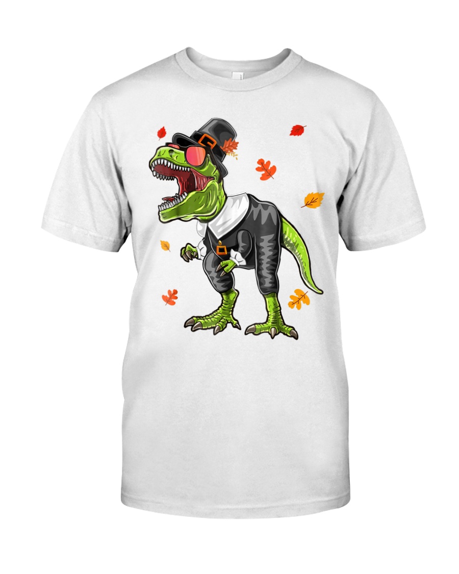 Dinosaur Thanksgiving Pilgrim Shirt T Rex Gifts Classic T-Shirt