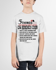 5 THINGS - ABOUT MY GRANDMA MARI Youth T-Shirt garment-youth-tshirt-front-01