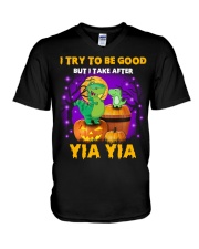 I Try To Be Good - Amazing Gift For Grandkids V-Neck T-Shirt tile