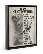 I AM THE STORM - GREAT GIFT FOR GRANDDAUGHTER Floating Framed Canvas Prints Black tile