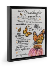ONE THING IN LIFE - LOVELY GIFT FOR GRANDDAUGHTER Floating Framed Canvas Prints Black tile