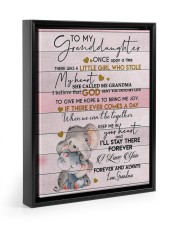 I LOVE YOU - GREAT GIFT FOR GRANDDAUGHTER Floating Framed Canvas Prints Black tile