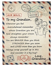 STRAIGHTEN YOUR CROWN - GIFT FOR GRANDSON Small Fleece Blanket - 30" x 40" front