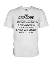 THE GIGI CODE - BEDTIME IS WHENEVER V-Neck T-Shirt tile