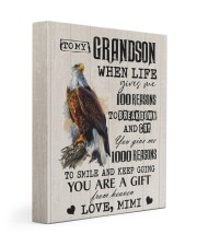SMILE AND KEEP GOING - GRANDSON GIFT WITH EAGLE 11x14 Gallery Wrapped Canvas Prints front