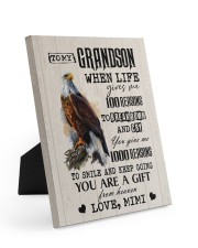 SMILE AND KEEP GOING - GRANDSON GIFT WITH EAGLE Easel-Back Gallery Wrapped Canvas tile
