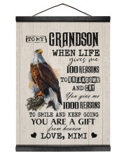 SMILE AND KEEP GOING - GRANDSON GIFT WITH EAGLE Hanging Canvas tile