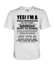 MESS WITH ME - BEST GIFT FOR GRANDMA V-Neck T-Shirt tile