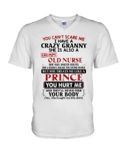 YOU CAN'T SCARE ME - PERFECT GIFT FOR GRANNY V-Neck T-Shirt tile