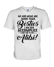 SHE IS MY ALIBI - LOVELY GIFT FOR GRANDCHILD V-Neck T-Shirt tile