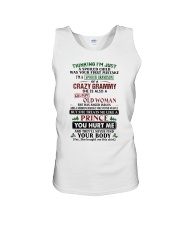 I'm A Spoiled Grandson Of A Crazy Grammy Unisex Tank tile